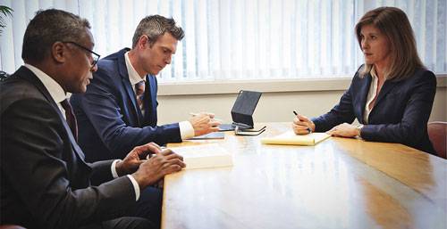 Attorneys Colline Cheltenham, Michael S. Cheltenham and Kurt Rhodes